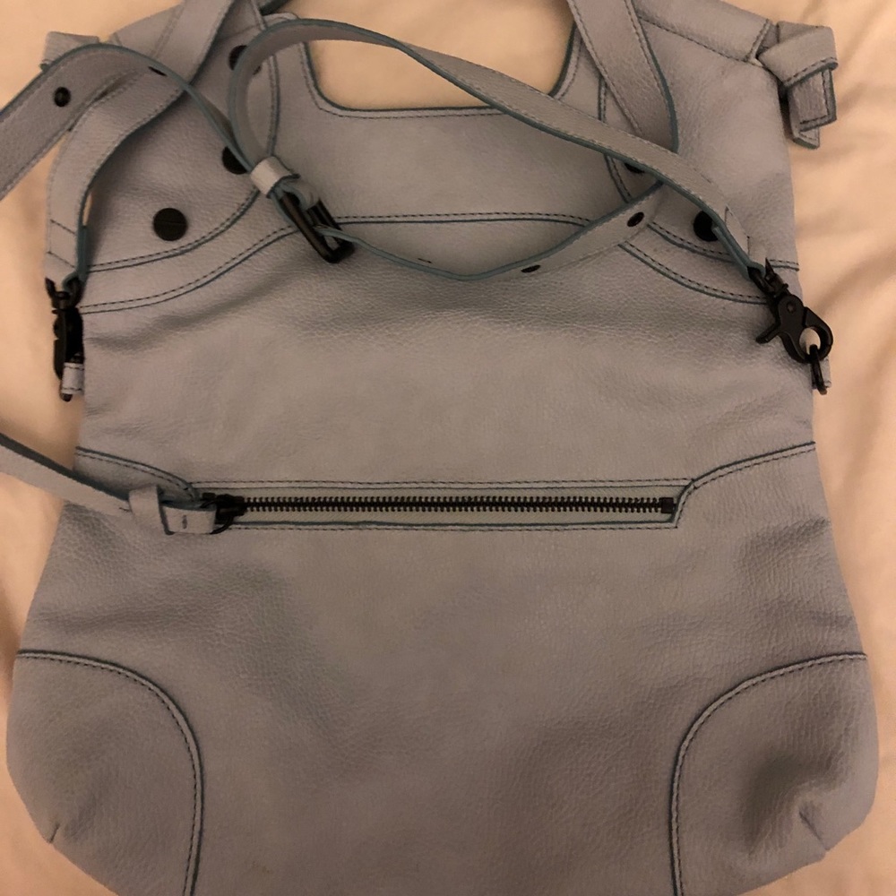 Foley & Corinna vegan leather light blue bag